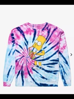 Tie-Dye Bart Simpson Sweatshirt